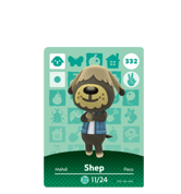 Shep amiibo Card