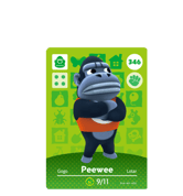 Peewee amiibo Card
