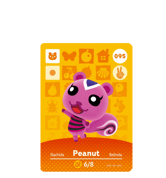 Peanut amiibo Card